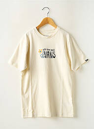 T-shirt col rond blanc VANS garcon