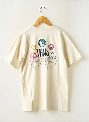 T-shirt col rond blanc VANS garçon