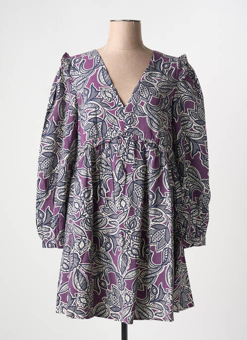 Robe courte violet GRACE & MILA pour femme