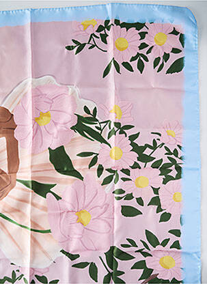 Foulard rose NATACHA BIRDS X SARENZA femme