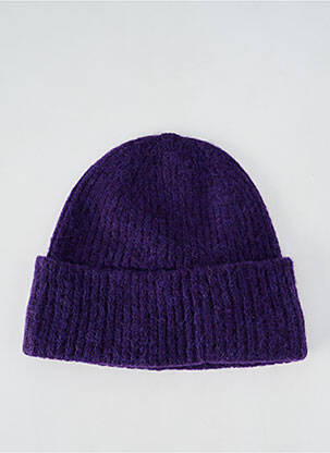 Bonnet violet SELECTED pour femme
