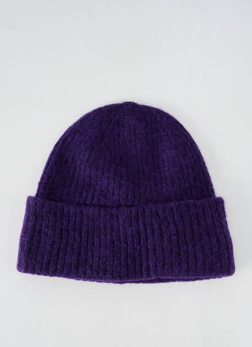 Bonnet violet SELECTED pour femme