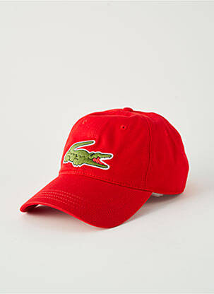 Casquette rouge LACOSTE pour unisexe