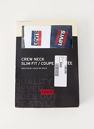 T-shirt col rond blanc LEVI'S homme