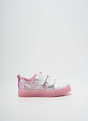 Baskets fermeture lacets bout rond argent CLARKS fille