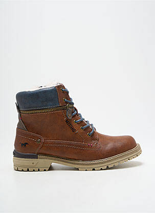 Bottines/boots fermeture zip et lacets bout rond marron MUSTANG fille