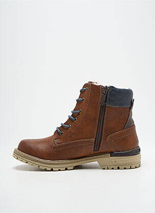 Bottines/boots fermeture zip et lacets bout rond marron MUSTANG fille