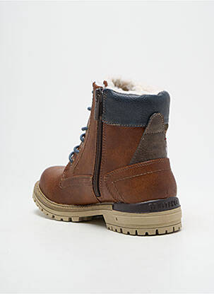 Bottines/boots fermeture zip et lacets bout rond marron MUSTANG fille