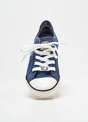 Baskets fermeture lacets bout rond bleu MUSTANG garçon