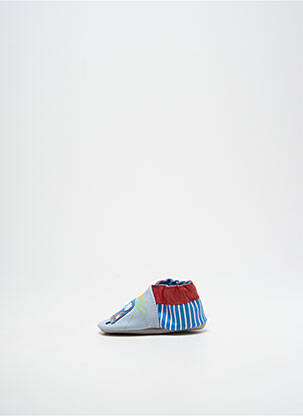 Chaussons/pantoufles fermeture elastique bout rond bleu ROBEEZ garçon