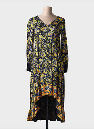 Robe longue jaune PAUL BRIAL femme