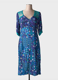 Robe mi-longue bleu PAUL BRIAL femme