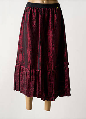 Jupe mi-longue rose PAUL BRIAL femme