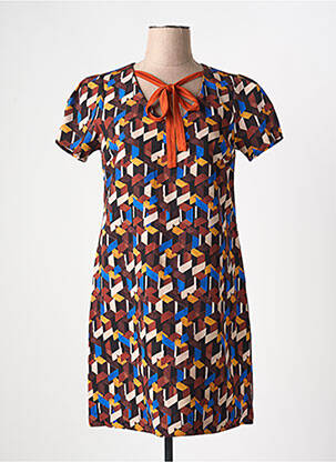 Robe courte marron PAUL BRIAL femme
