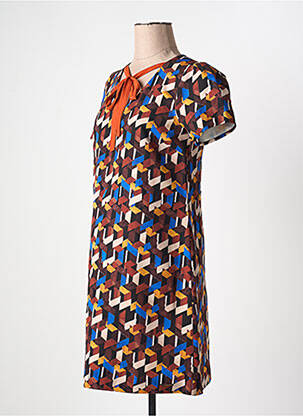 Robe courte marron PAUL BRIAL femme