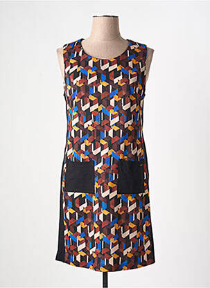 Robe courte marron PAUL BRIAL femme