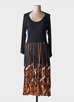 Robe longue noir PAUL BRIAL femme