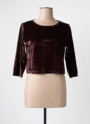 Top marron PAUL BRIAL pour femme