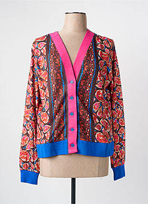 Gilet manches longues rose PAUL BRIAL femme