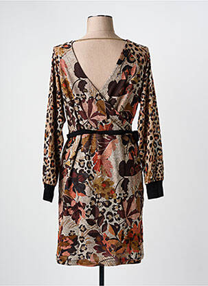 Robe courte marron PAUL BRIAL femme