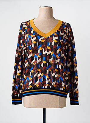 Pull marron PAUL BRIAL pour femme