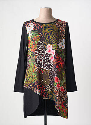 Tunique manches longues noir MALOKA pour femme