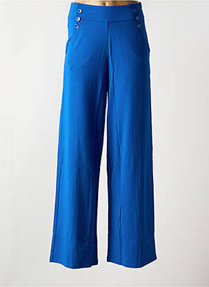 Pantalon droit bleu MALOKA pour femme