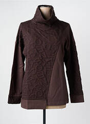 Sweat-shirt marron MALOKA pour femme seconde vue