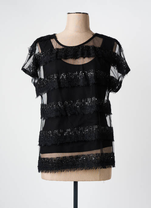 T-shirt noir PAUL BRIAL pour femme