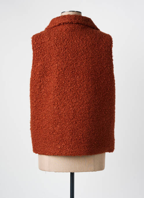 Gilet sans manche orange PAUL BRIAL femme