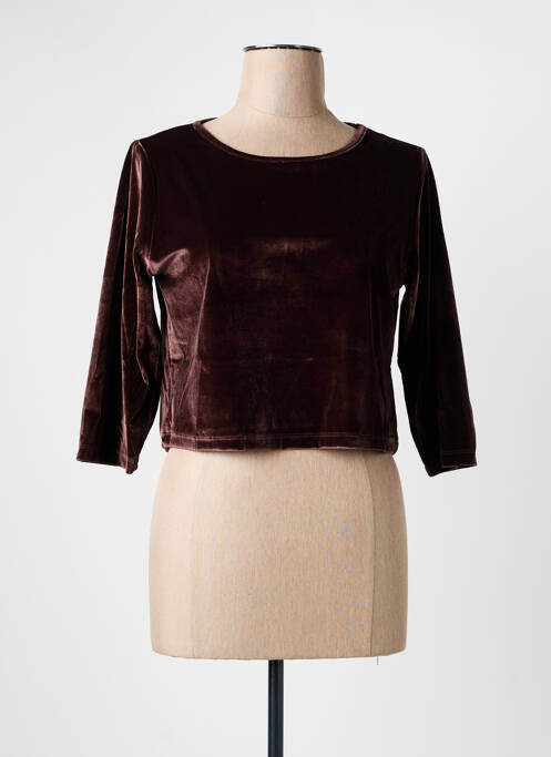 Top marron PAUL BRIAL pour femme