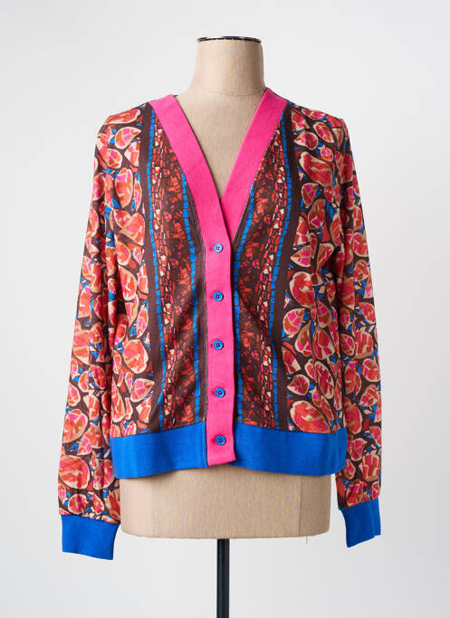 Gilet manches longues rose PAUL BRIAL pour femme