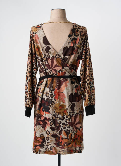 Robe courte marron PAUL BRIAL femme