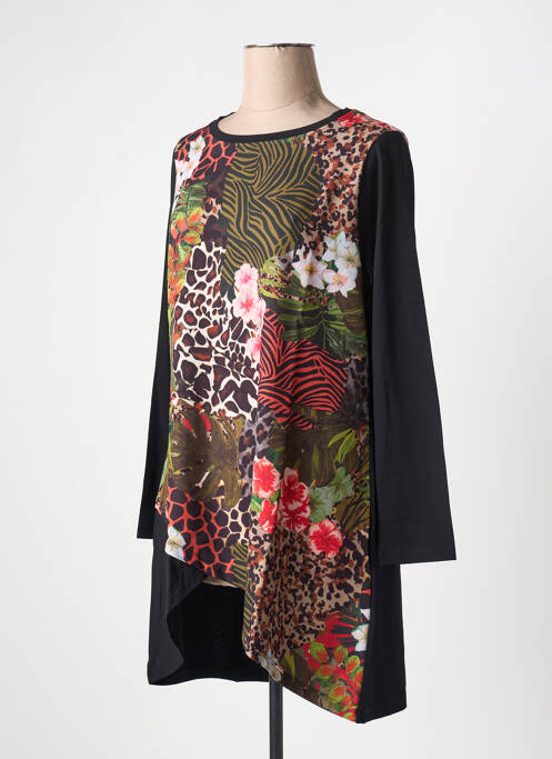Tunique manches longues noir MALOKA femme