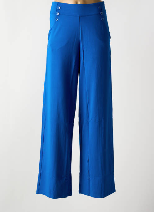 Pantalon droit bleu MALOKA pour femme