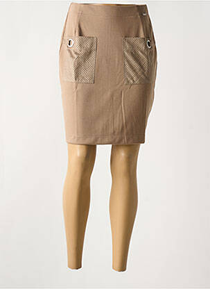 Jupe courte marron MALOKA pour femme