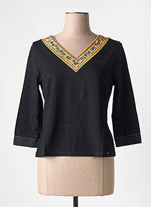 T-shirt noir PAUL BRIAL pour femme