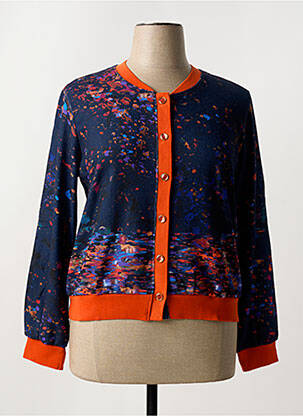 Gilet manches longues bleu PAUL BRIAL femme
