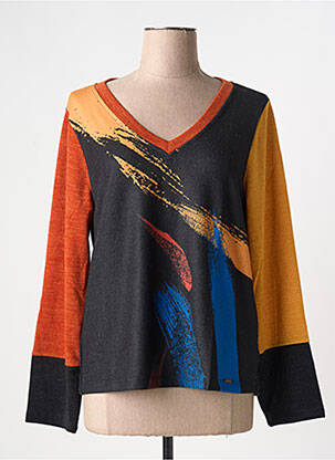 Pull orange PAUL BRIAL pour femme