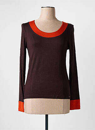 T-shirt marron PAUL BRIAL pour femme