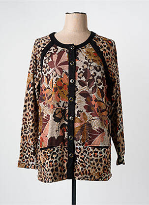 Gilet manches longues marron PAUL BRIAL femme