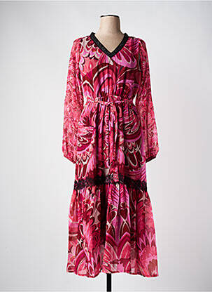 Robe longue rose MALOKA pour femme