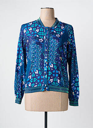 Gilet manches longues bleu PAUL BRIAL pour femme