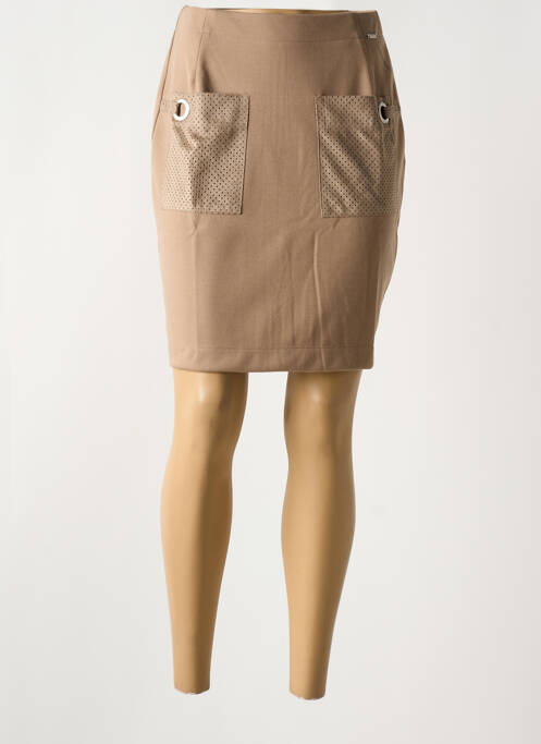 Jupe courte marron MALOKA pour femme