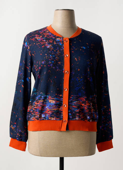 Gilet manches longues bleu PAUL BRIAL pour femme