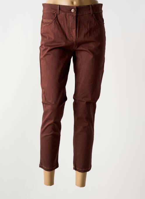 Pantalon 7/8 marron PAUL BRIAL pour femme