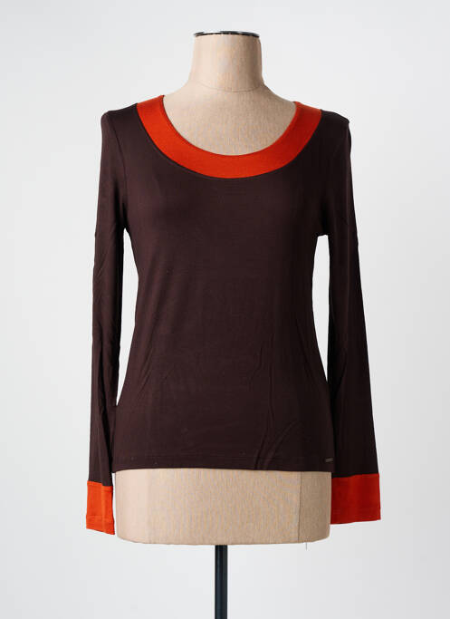 T-shirt marron PAUL BRIAL pour femme