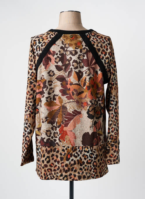 Gilet manches longues marron PAUL BRIAL femme