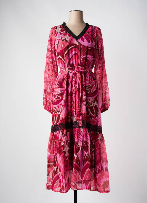 Robe longue rose MALOKA pour femme