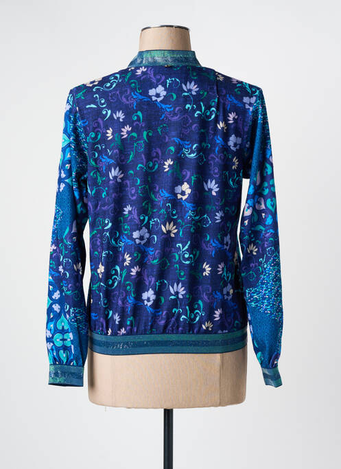 Gilet manches longues bleu PAUL BRIAL femme